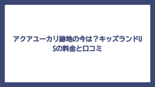 アクアユーカリ跡地の今は？キッズランドUSの料金と口コミ