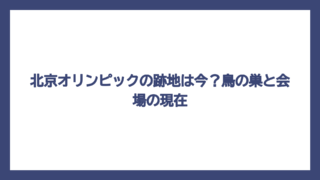 北京オリンピックの跡地は今？鳥の巣と会場の現在