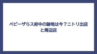 ベビーザらス府中の跡地は今？ニトリ出店と周辺店