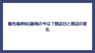 稲毛海岸NAS跡地の今は？閉店日と周辺の変化