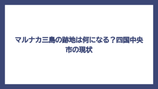マルナカ三島の跡地は何になる？四国中央市の現状