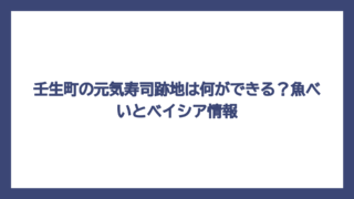 壬生町の元気寿司跡地は何ができる？魚べいとベイシア情報