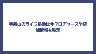 毛呂山のライフ跡地は今？ロヂャースや店舗情報を整理