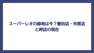 スーパーレオの跡地は今？誉田店・市原店と岬店の現在