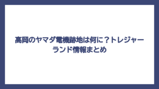 高岡のヤマダ電機跡地は何に？トレジャーランド情報まとめ