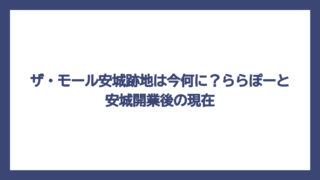 ザ・モール安城跡地は今何に？ららぽーと安城開業後の現在