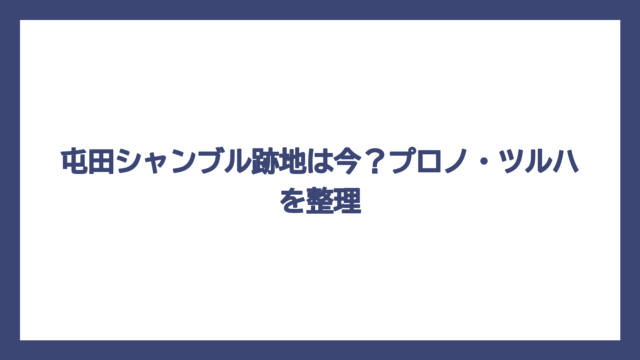 屯田シャンブル跡地は今？プロノ・ツルハを整理