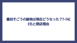 豊田そごうの跡地は現在どうなった？T-FACE化と閉店理由
