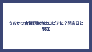 うおかつ倉賀野跡地はロピアに？開店日と現在