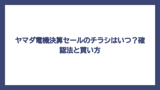 ヤマダ電機決算セールのチラシはいつ？確認法と買い方