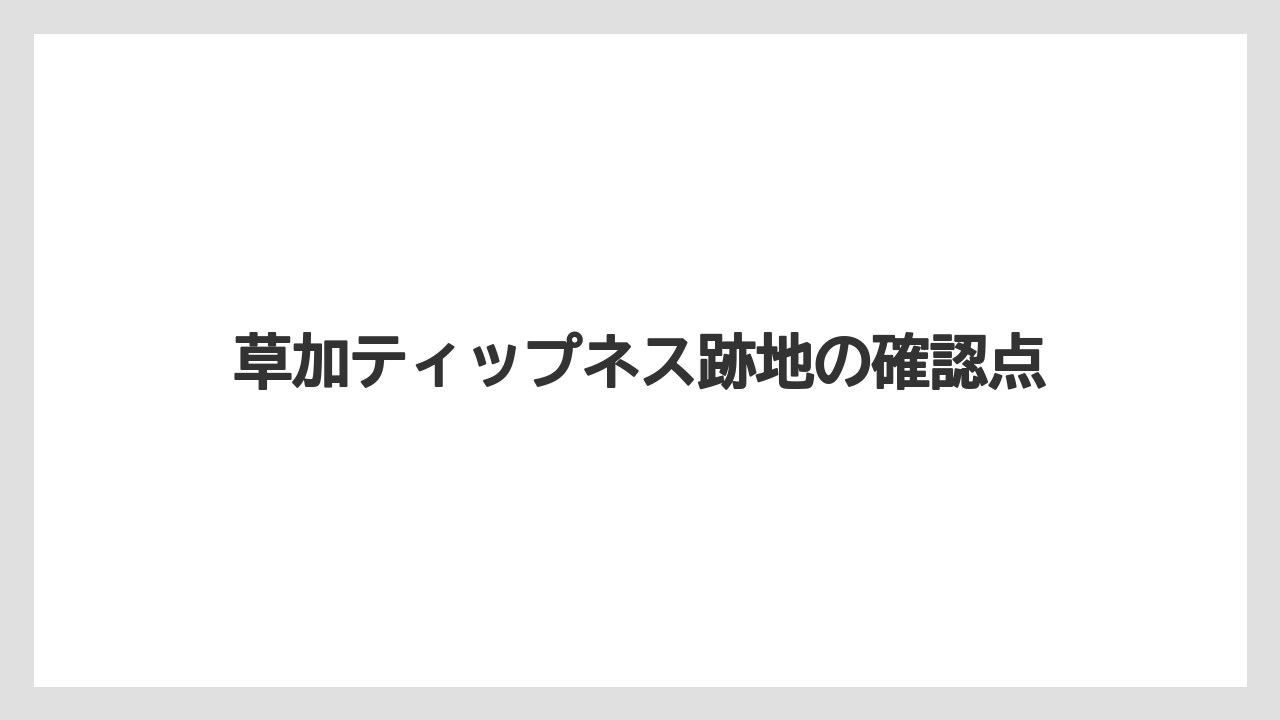草加ティップネス跡地の確認点