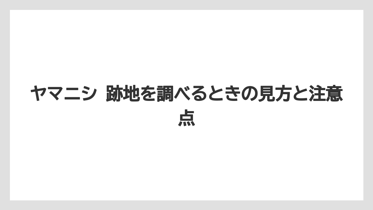 ヤマニシ 跡地を調べるときの見方と注意点
