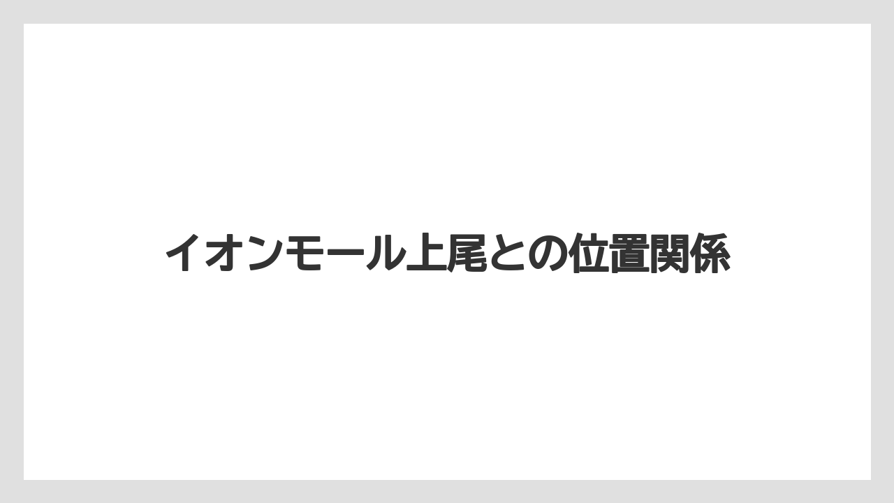 イオンモール上尾との位置関係