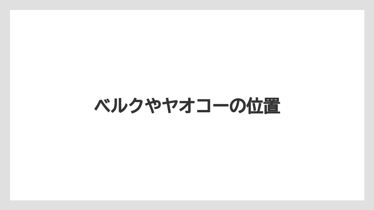 ベルクやヤオコーの位置