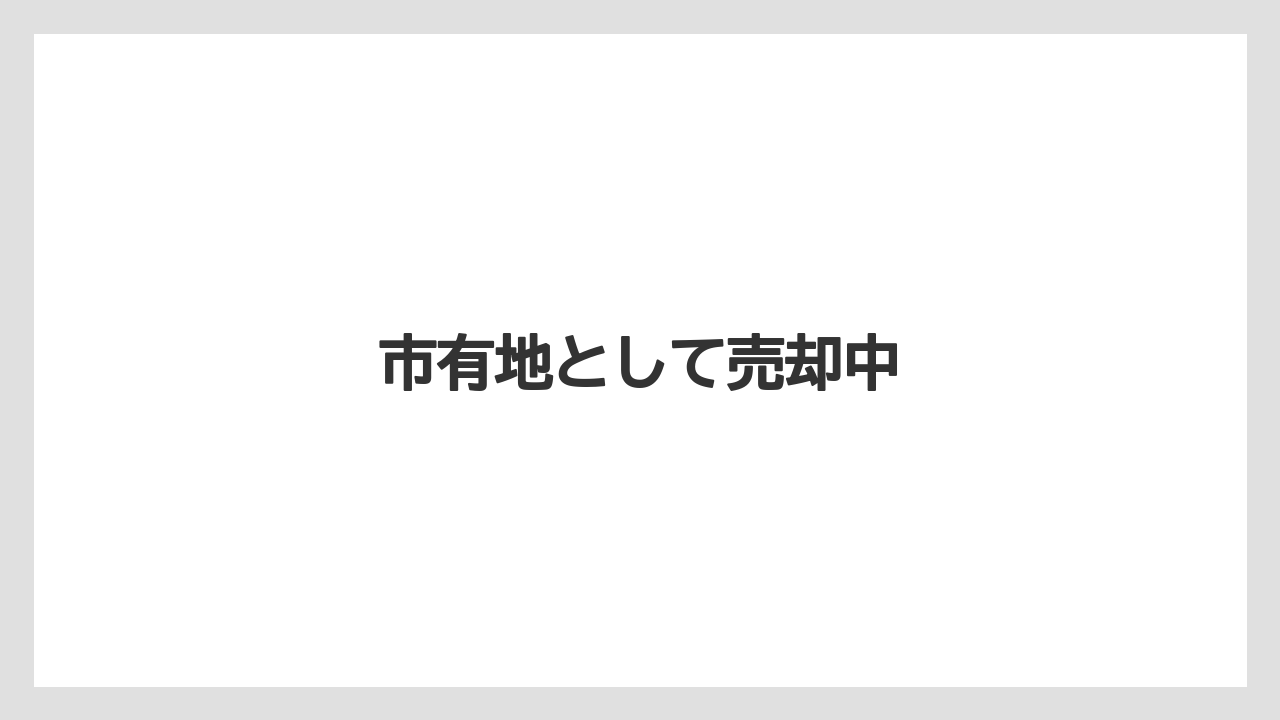 市有地として売却中