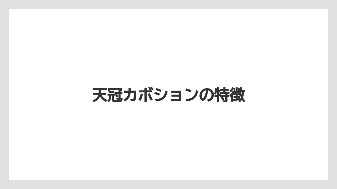 天冠カボションの特徴