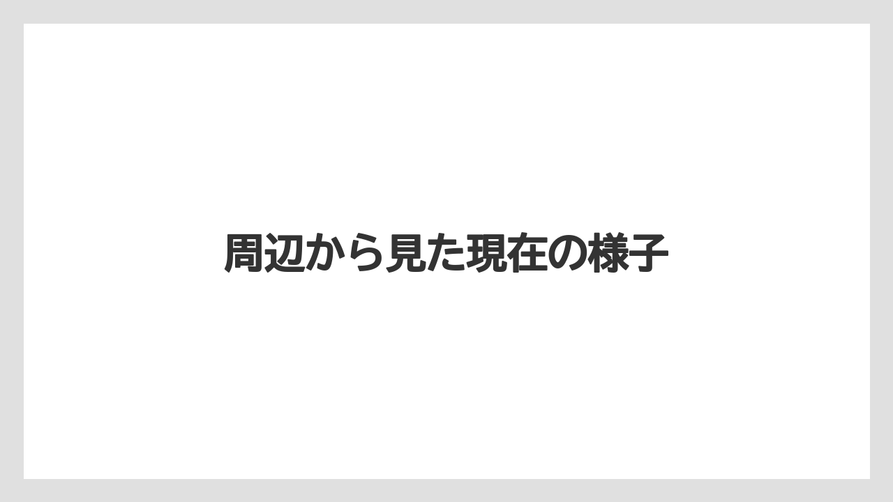 周辺から見た現在の様子