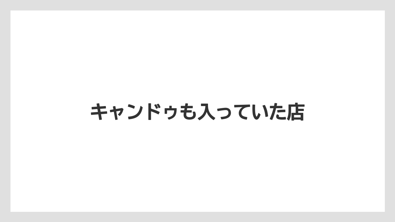 キャンドゥも入っていた店