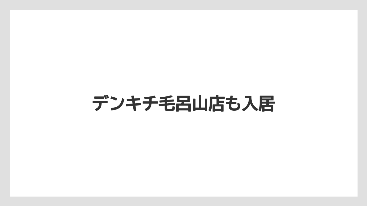 デンキチ毛呂山店も入居