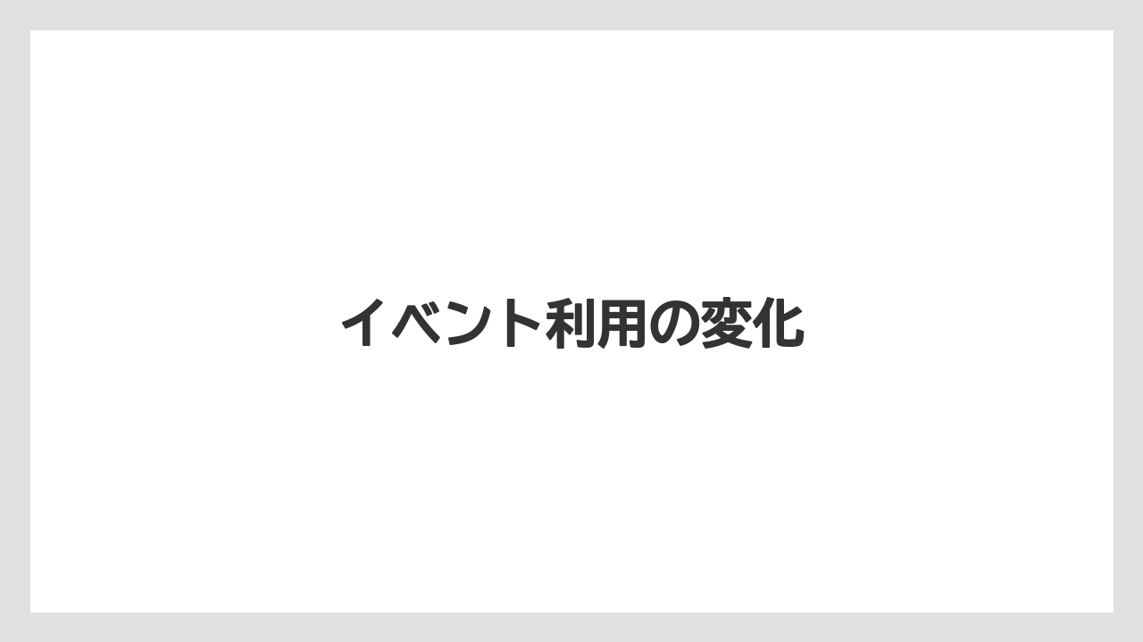イベント利用の変化