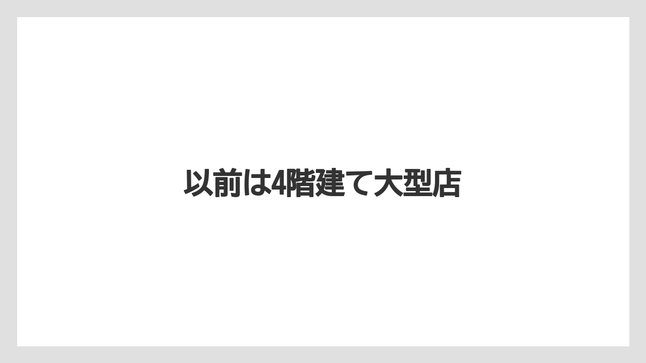 以前は4階建て大型店