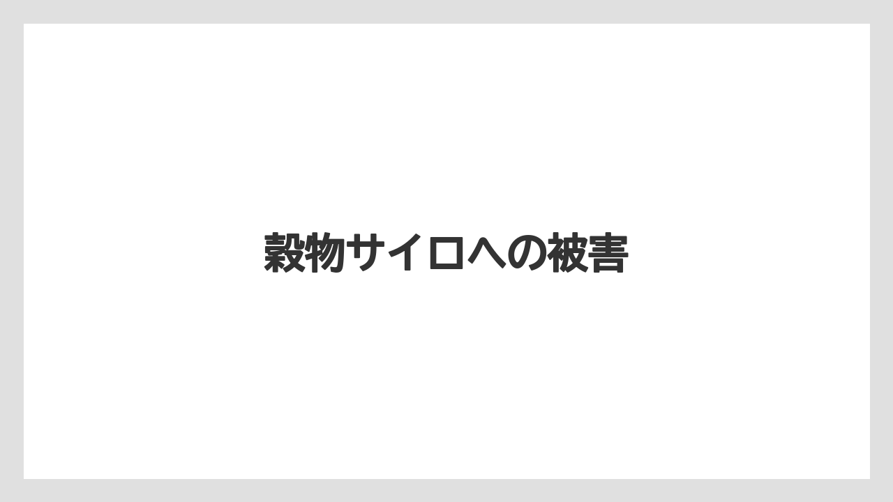 穀物サイロへの被害