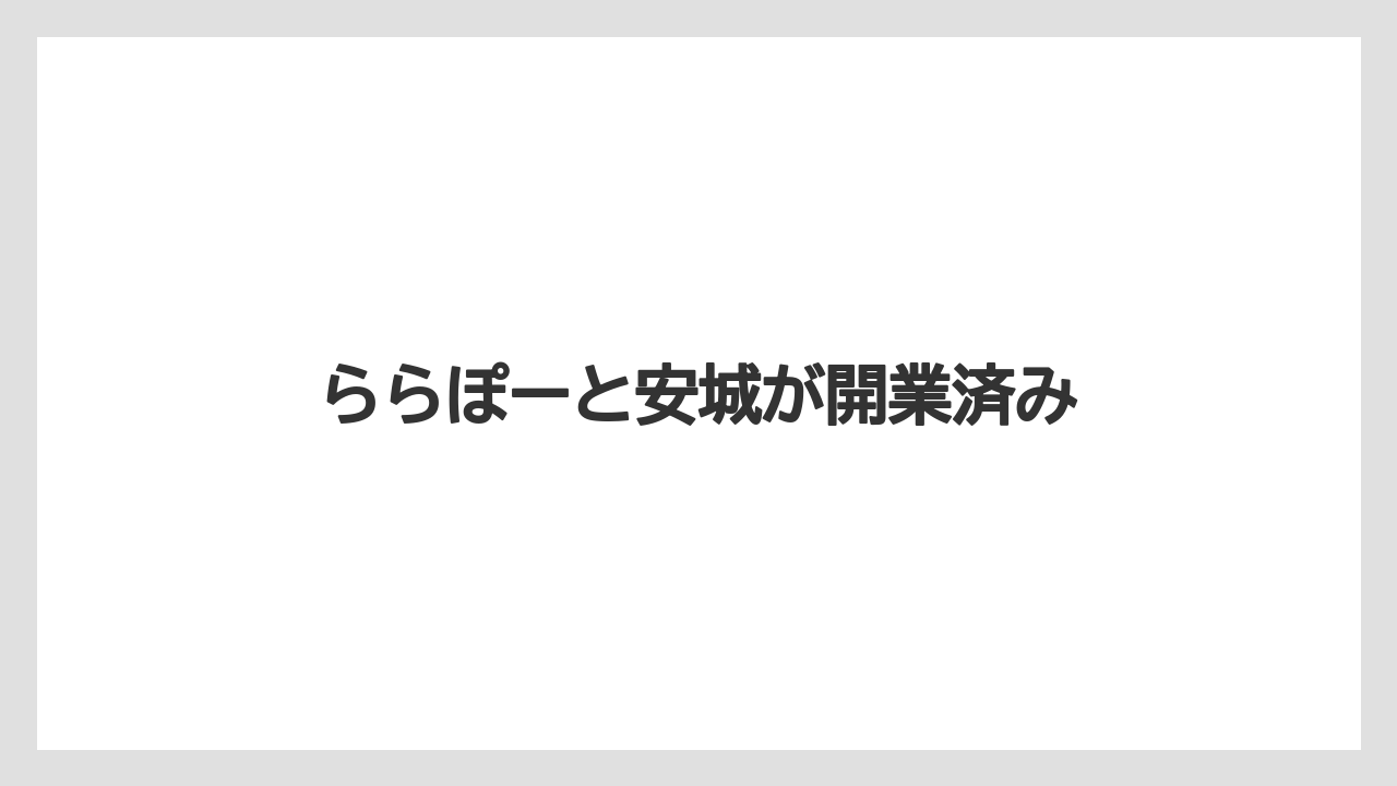 ららぽーと安城が開業済み