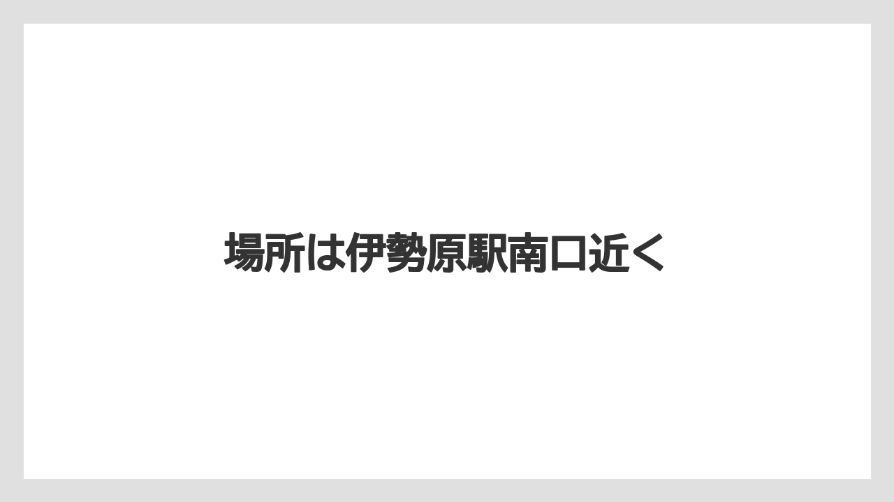 場所は伊勢原駅南口近く