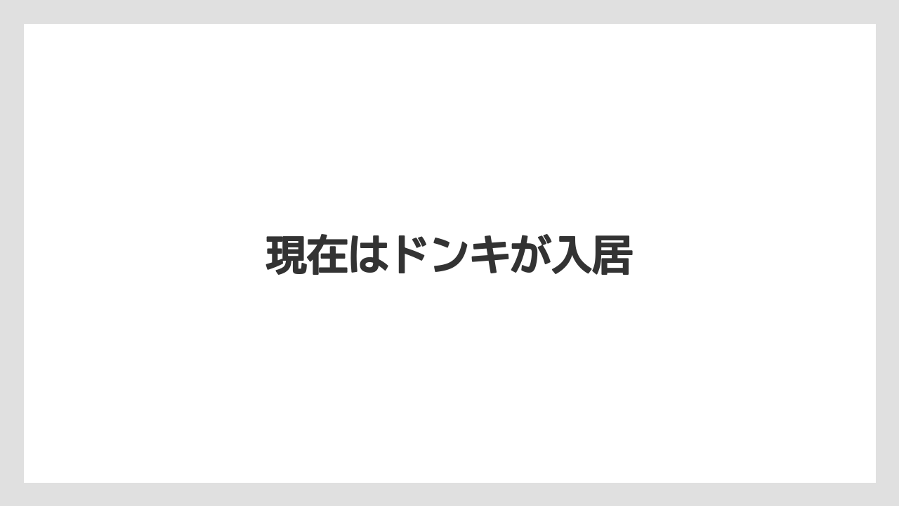 現在はドンキが入居