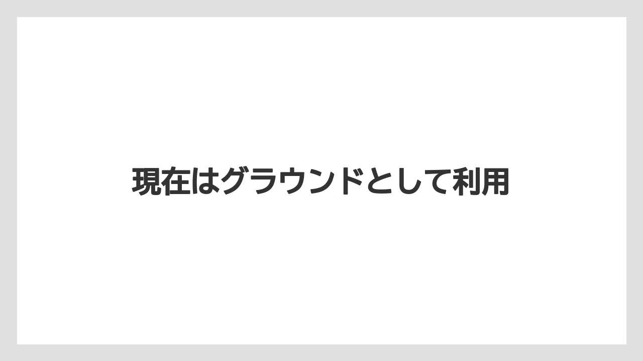 現在はグラウンドとして利用