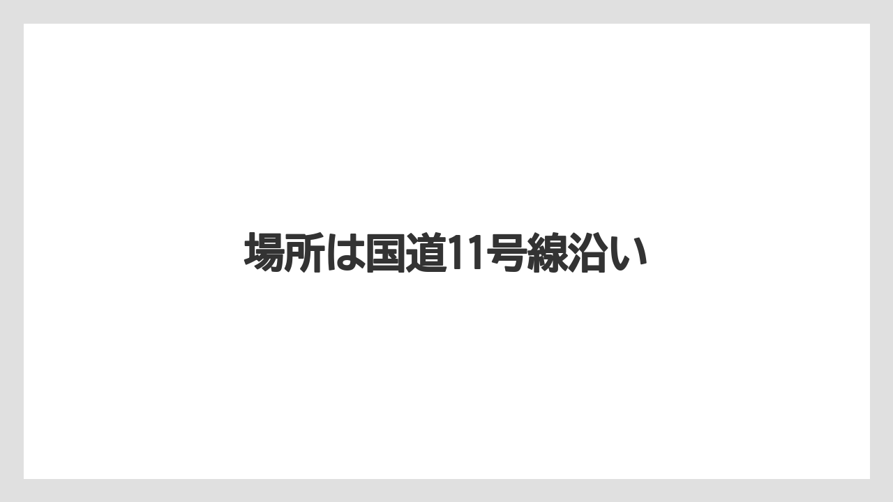 場所は国道11号線沿い