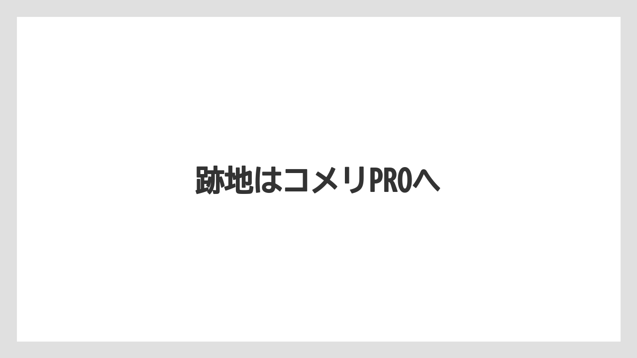 跡地はコメリPROへ