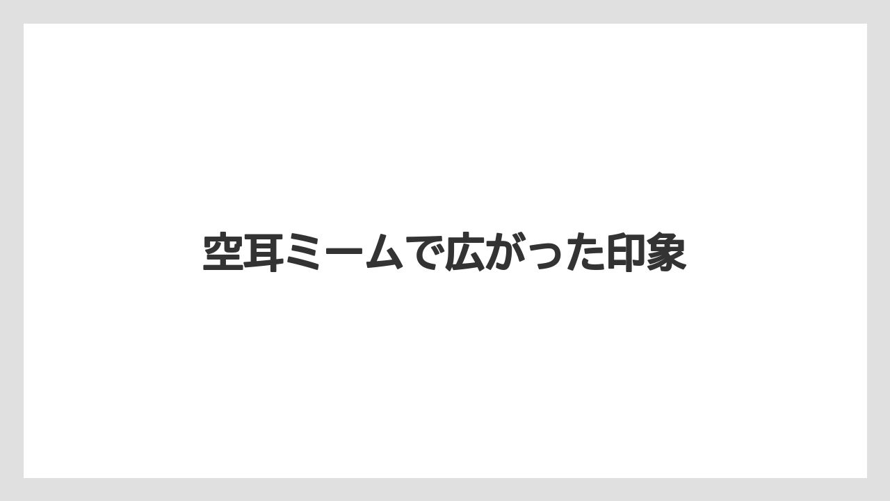 空耳ミームで広がった印象