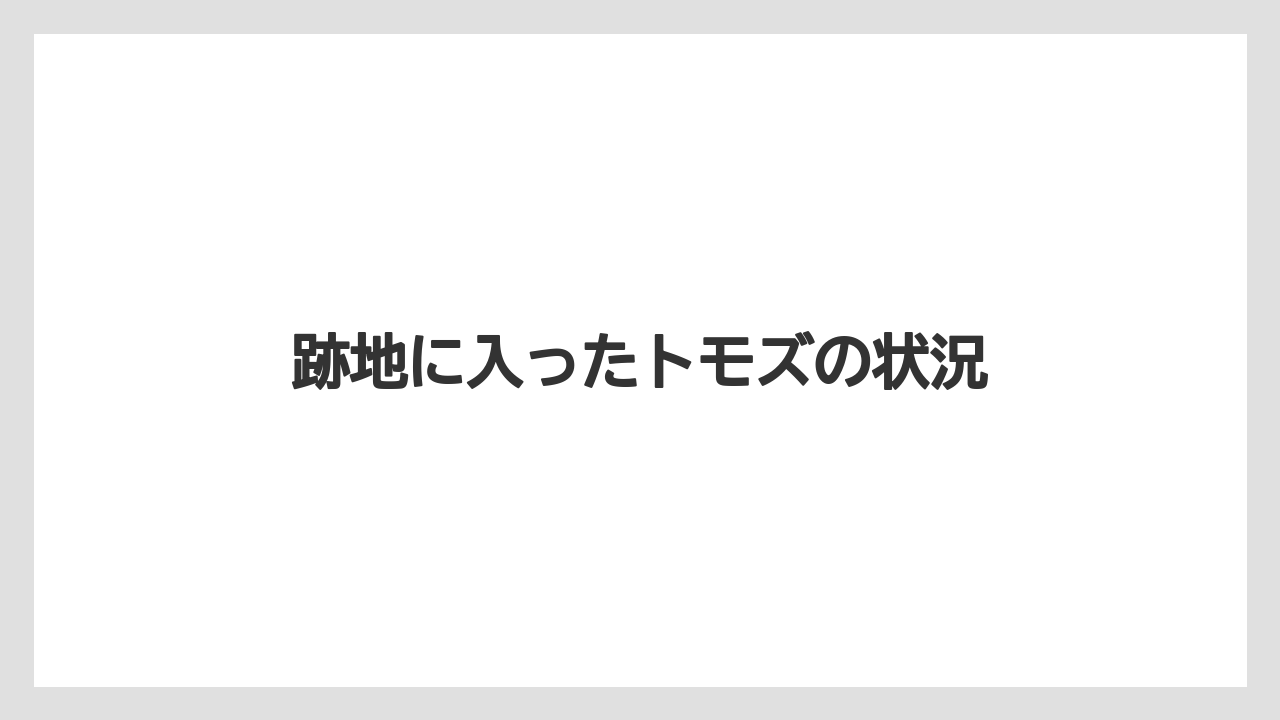 跡地に入ったトモズの状況