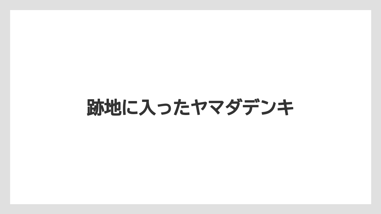 跡地に入ったヤマダデンキ