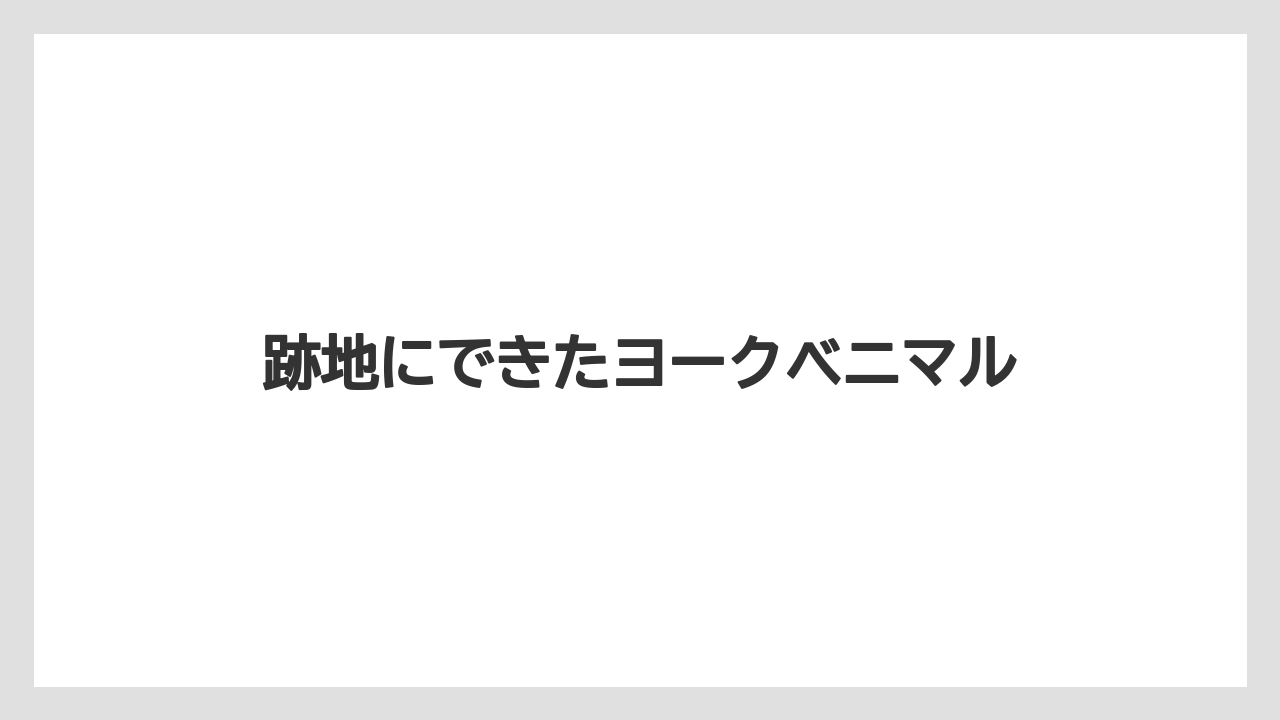跡地にできたヨークベニマル